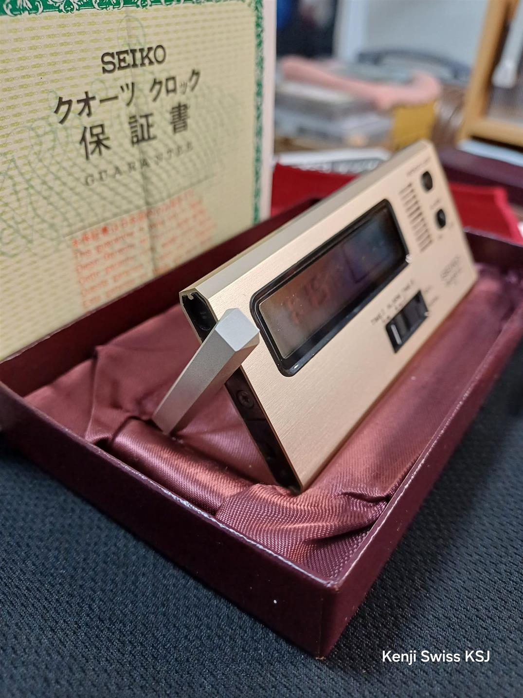 Seiko Quartz Digital clock ref.7411-801F Travel Alarm GP Full set